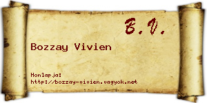 Bozzay Vivien névjegykártya